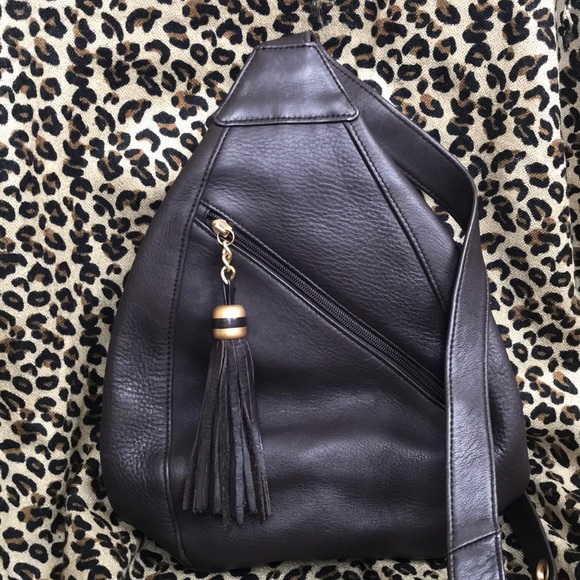 Vintage Handbags - Vintage Tignanello Brown Leather  Backpack